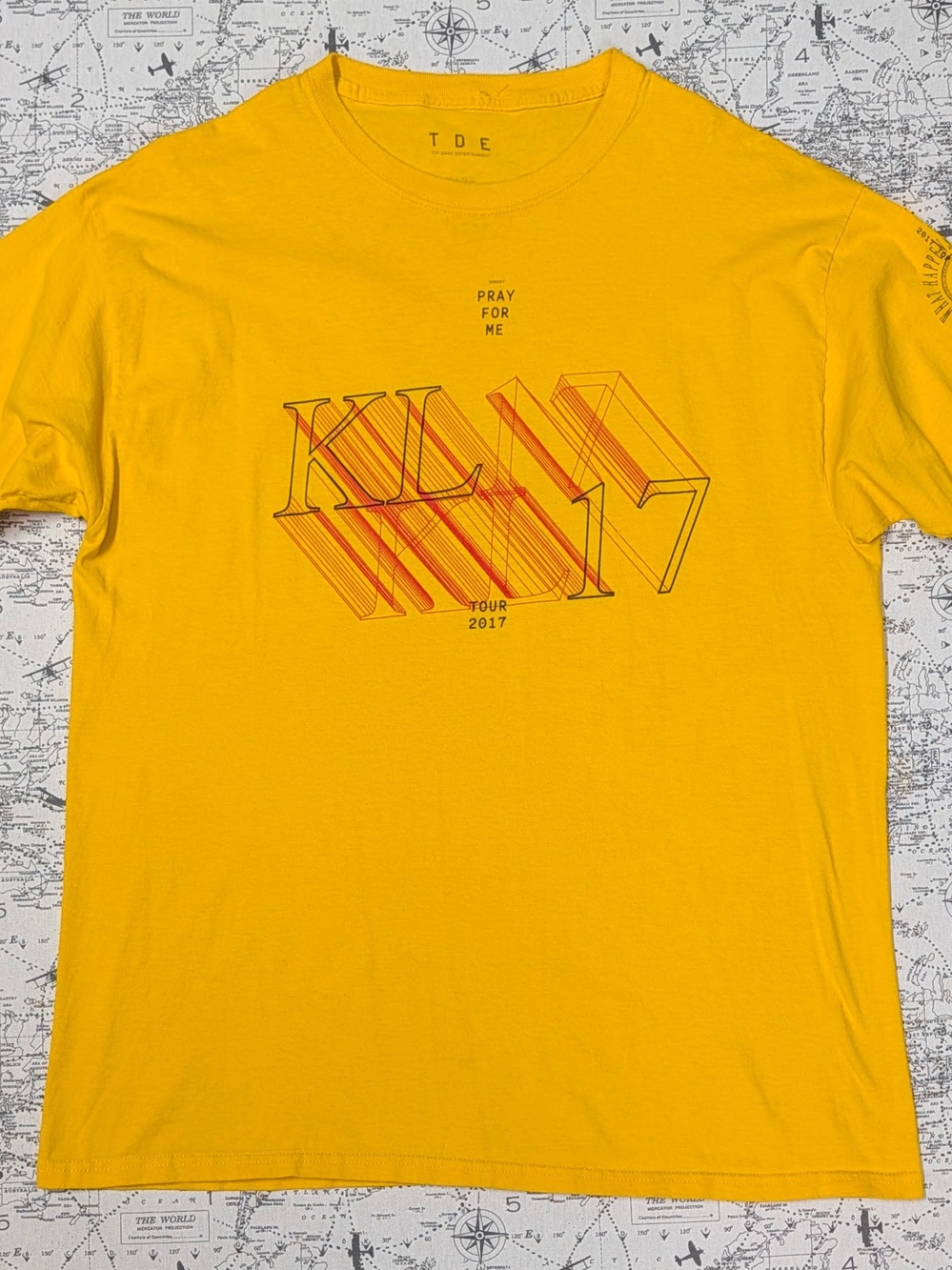 Kendrick Lamar DAMN Tour 2017 TDE Graphic T-Shirt XL